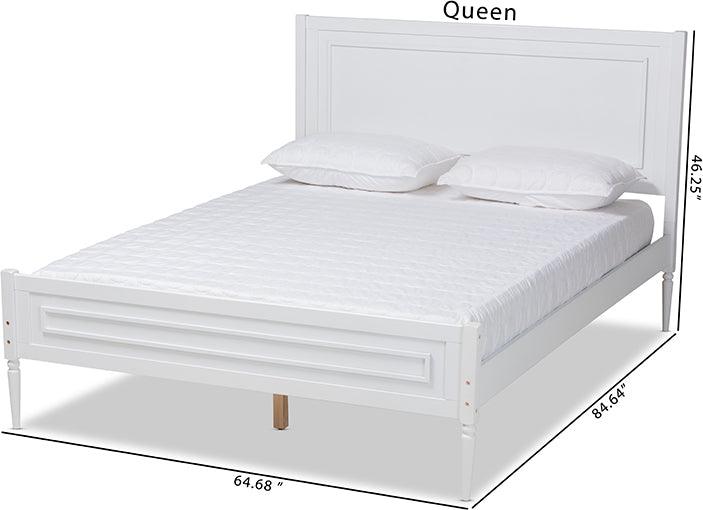 Wholesale Interiors Beds - Daniella Modern and Contemporary White Finished Wood Full Size Platform Bed