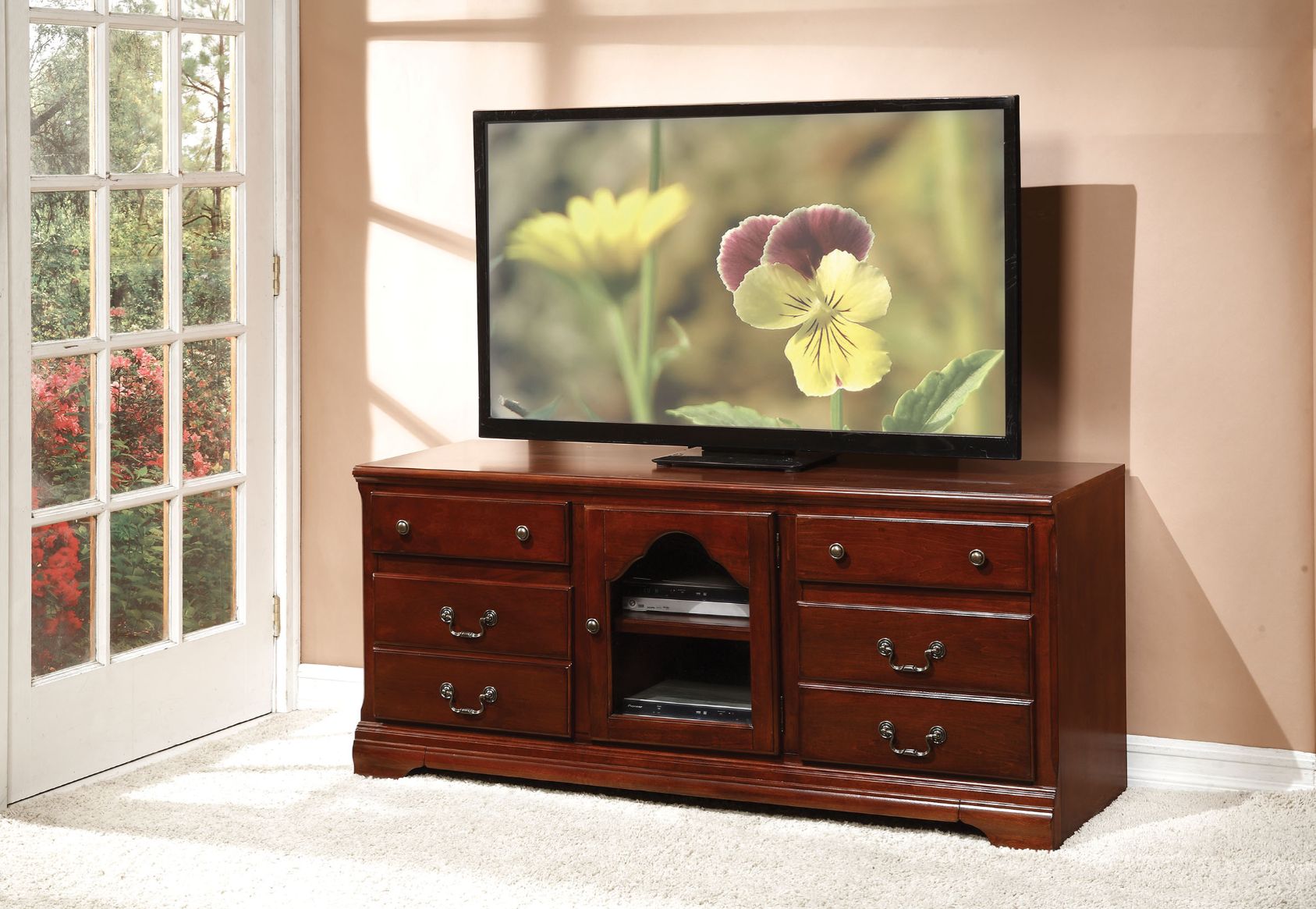 ACME Furniture TV & Media Units - Hercules TV Stand, Cherry (91113)