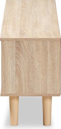 Wholesale Interiors TV & Media Units - Mallory Two-Tone Oak Brown and Grey Finished Wood TV Stand