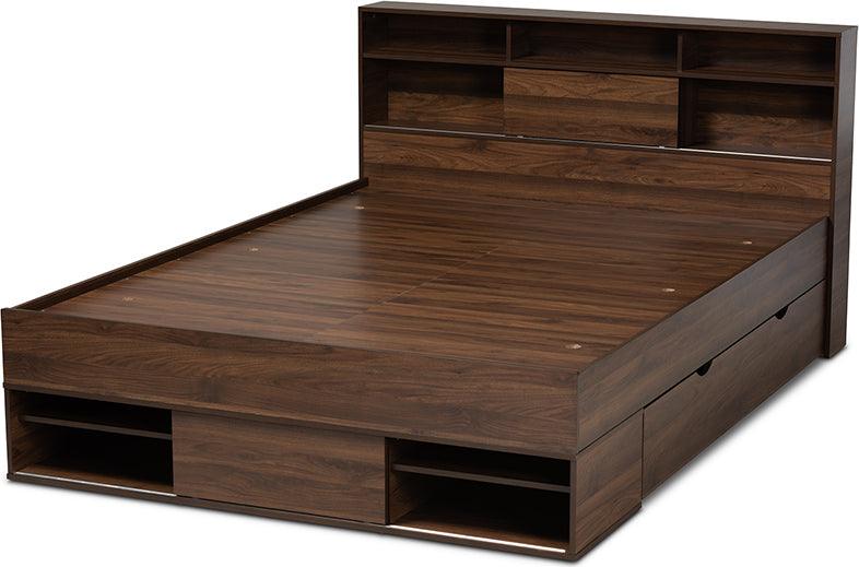 Wholesale Interiors Beds - Tristan Queen Storage Bed Dark Brown