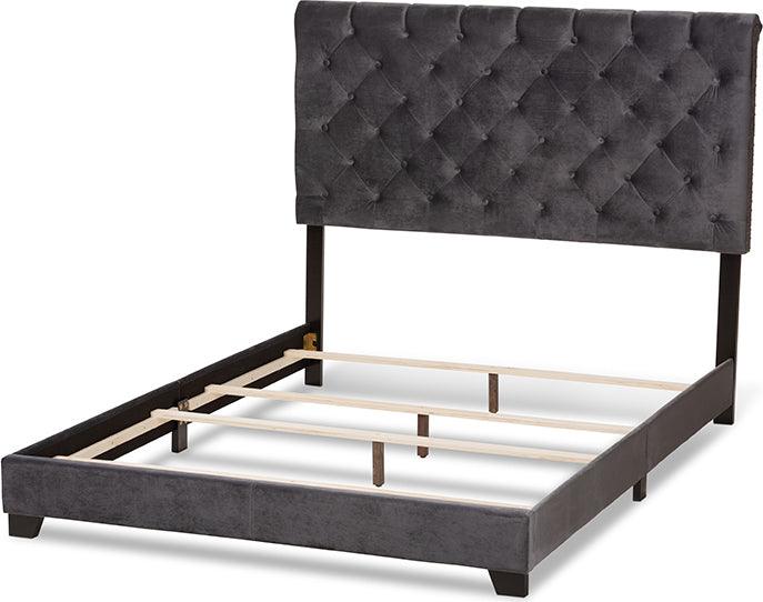 Wholesale Interiors Beds - Candace Queen Bed Dark Gray