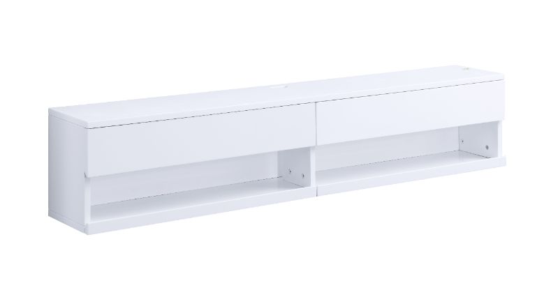ACME TV & Media Units - ACME Ximena Floating TV Stand, LED & White Finish