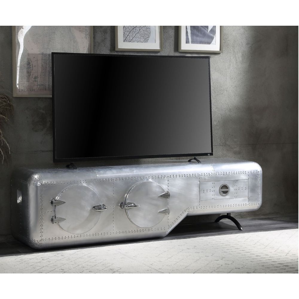 ACME Furniture TV & Media Units - Brancaster TV Stand, Aluminum