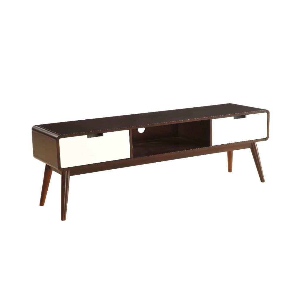 ACME TV & Media Units - ACME Christa TV Stand, Espresso & White