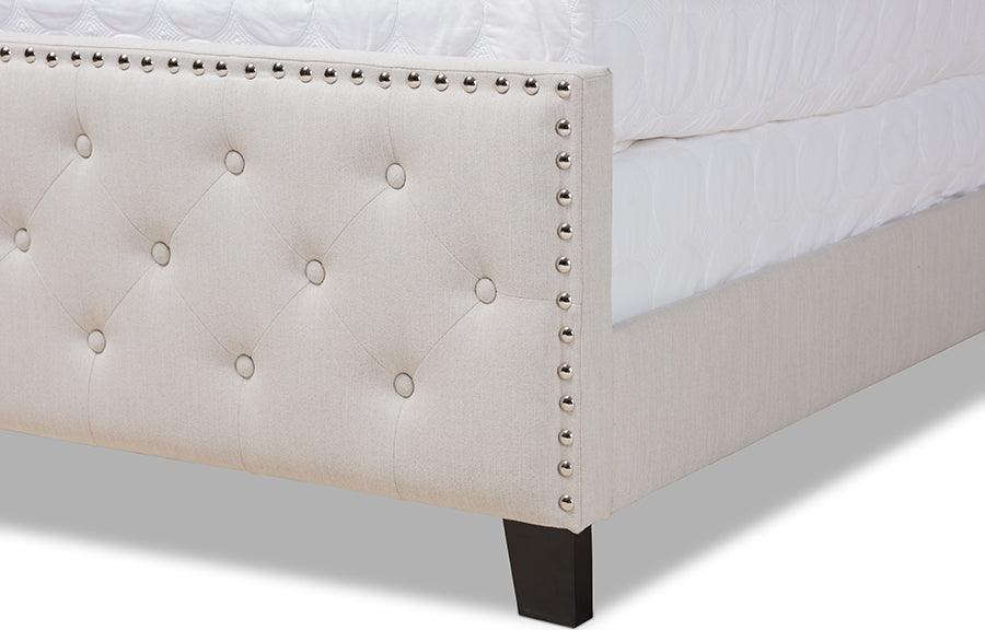 Wholesale Interiors Beds - Marion Queen Bed Beige & Black