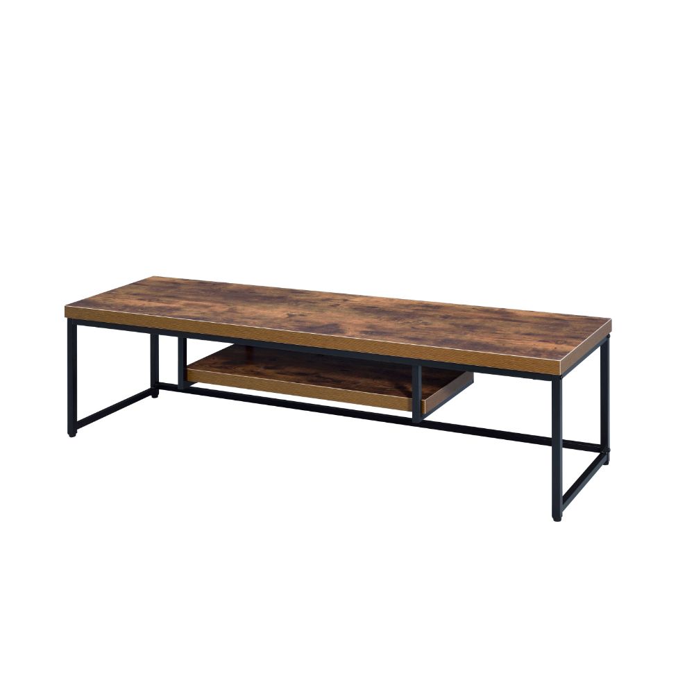 ACME TV & Media Units - ACME Bob TV Stand, Weathered Oak & Black