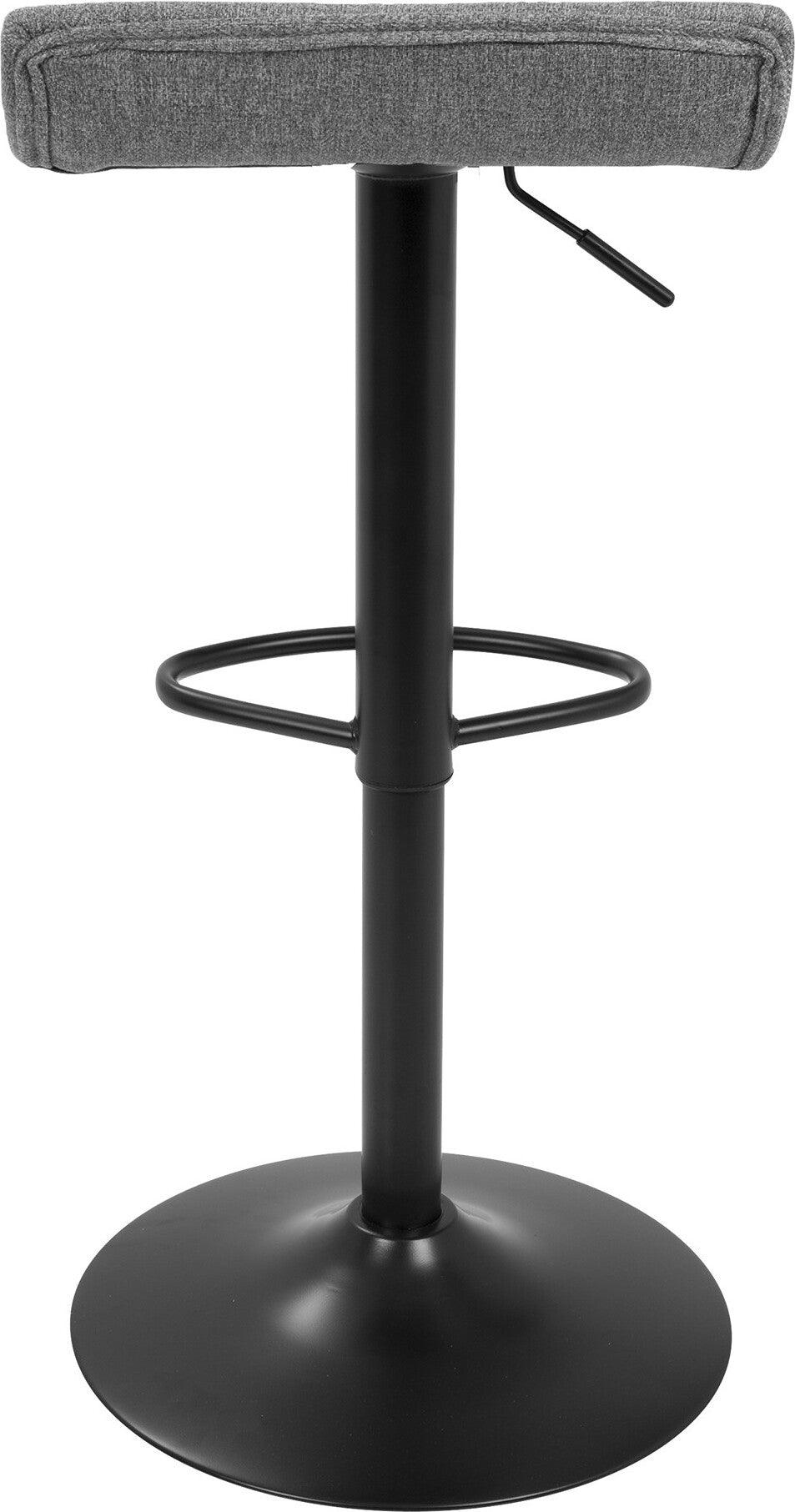 Lumisource Barstools - Ale Barstool - XL (Set of 2) Black & Gray (Set of 2)