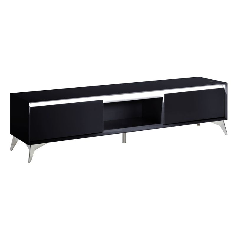 ACME Furniture TV & Media Units - ACME Raceloma TV stand , LED, Black & Chrome Finish
