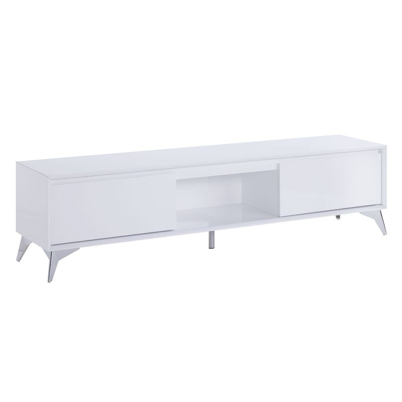 ACME Furniture TV & Media Units - ACME Raceloma TV stand , LED, White & Chrome Finish