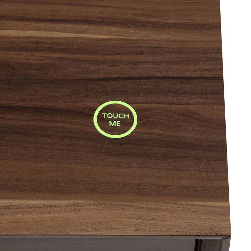 ACME Furniture TV & Media Units - ACME Raceloma TV stand , LED, Walnut & Chrome Finish