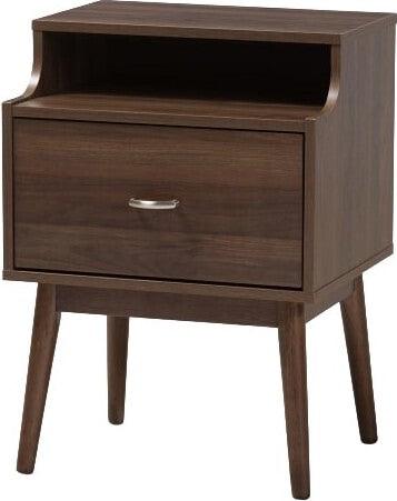 Wholesale Interiors Nightstands & Side Tables - Disa Nightstand Walnut Brown