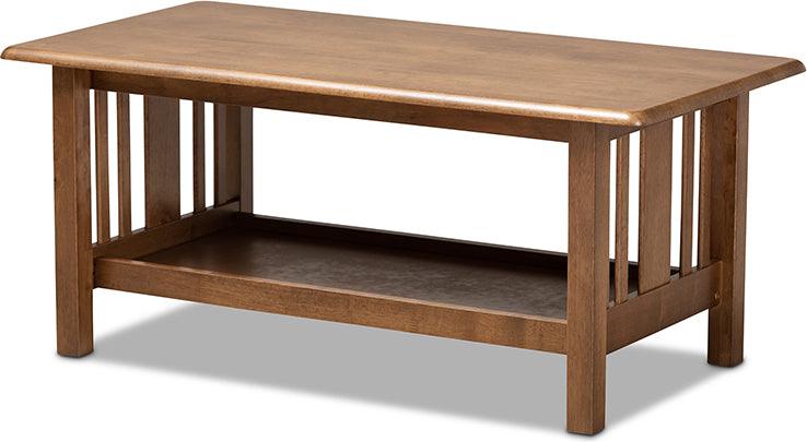 Wholesale Interiors Coffee Tables - Rylie Walnut Brown Finished Rectangular Wood Coffee Table