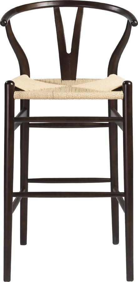 Euro Style Barstools - Evelina-B Bar Stool in Walnut and Natural Rush Seat