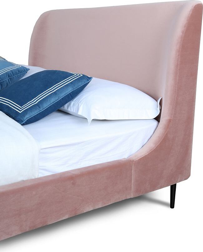 Manhattan Comfort Beds - Heather Full-Size Bed in Blush and Black Legs