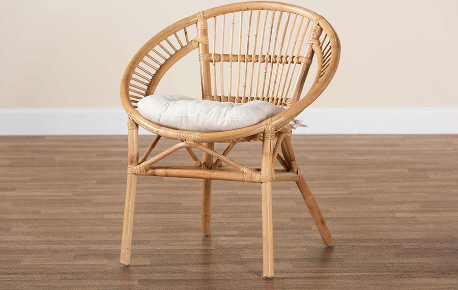 Wholesale Interiors Dining Chairs - Adrina Modern Bohemian Natural Brown Rattan Dining Chair