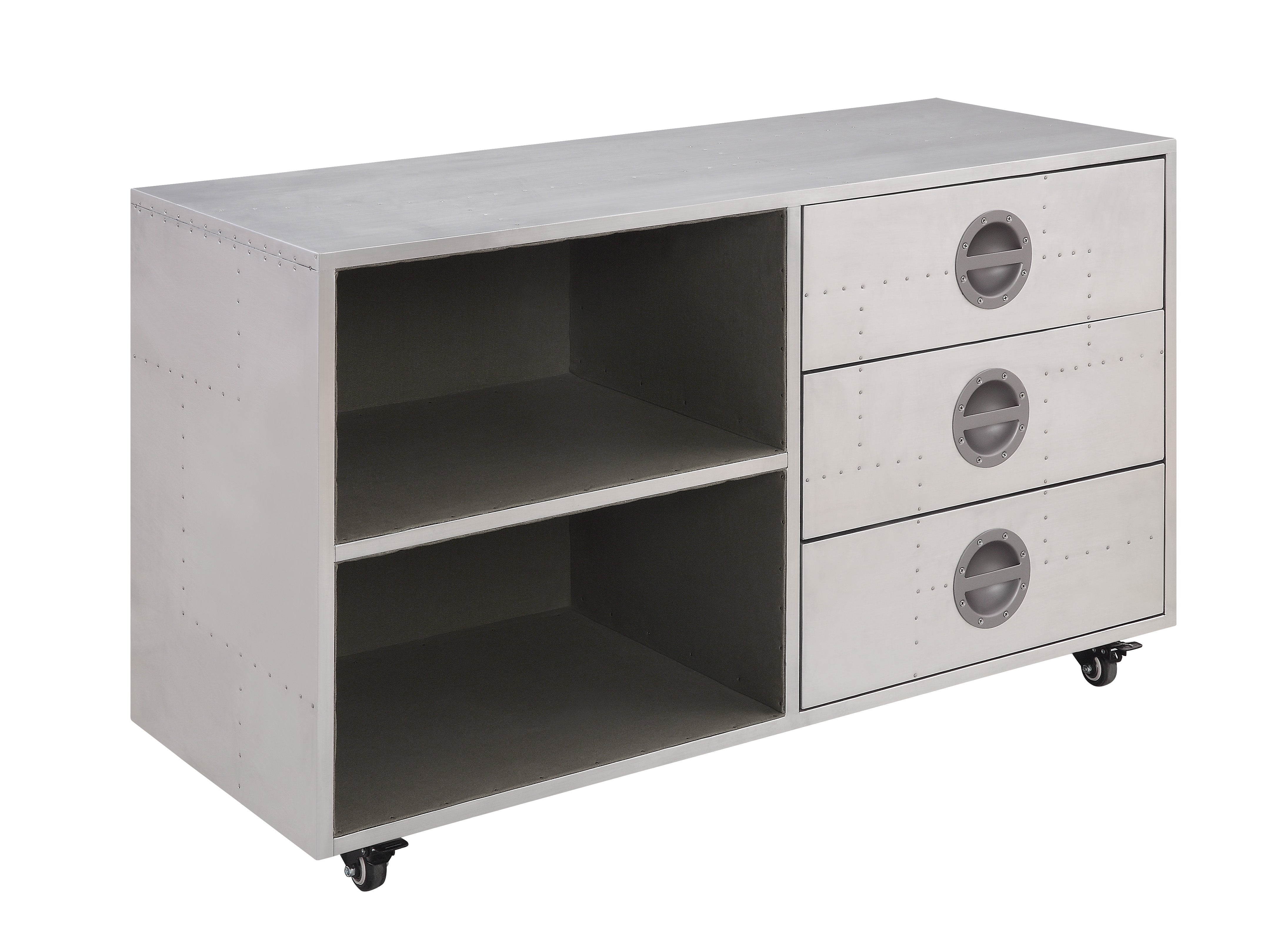 ACME Furniture Buffets & Cabinets - ACME Brancaster Cabinet, Aluminum