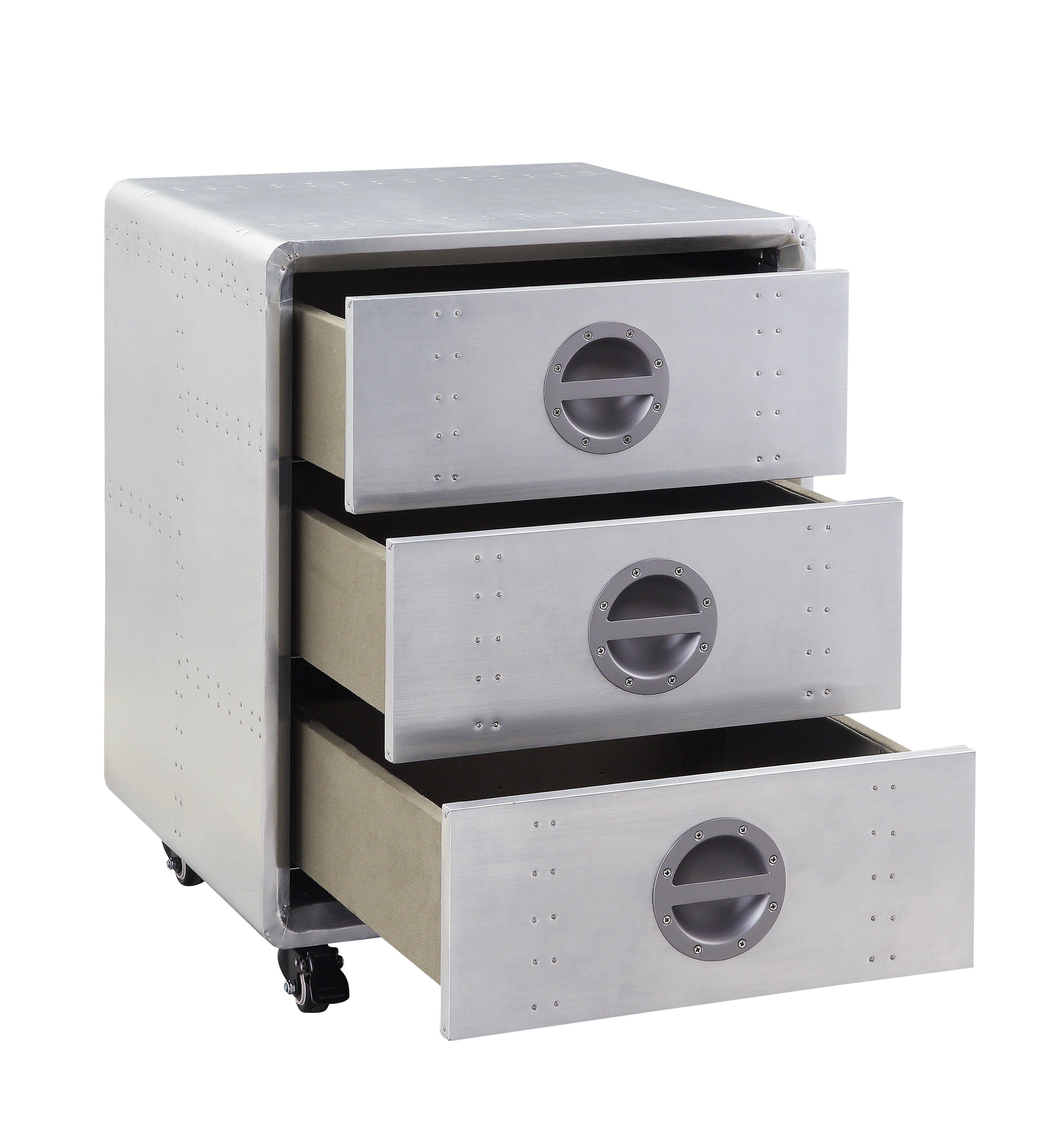ACME Furniture Buffets & Cabinets - ACME Brancaster Cabinet, Aluminum