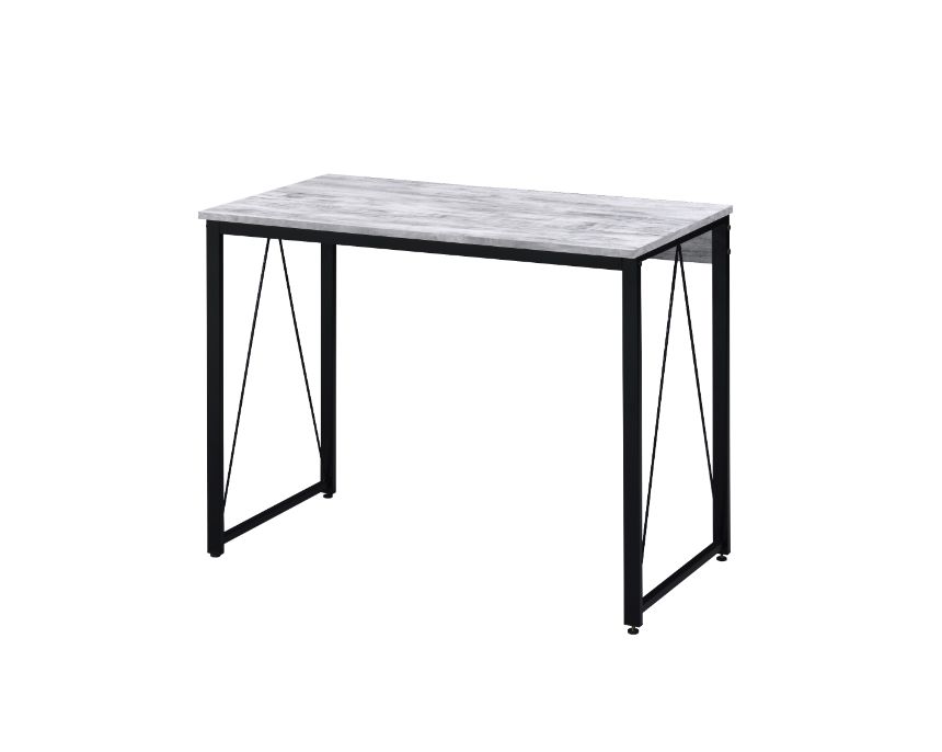 ACME Desks - ACME Zaidin Writing Desk, Antique White & Black Finish