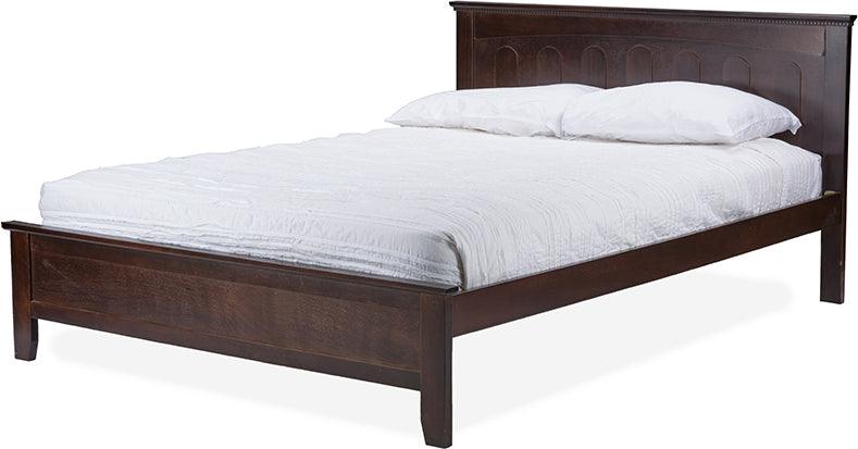 Wholesale Interiors Beds - Spuma Cappuccino Wood Contemporary Twin-Size Bed