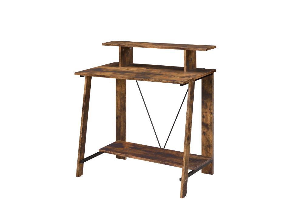 ACME Desks - ACME Nypho Writing Desk, Weathered Oak & Black Finish