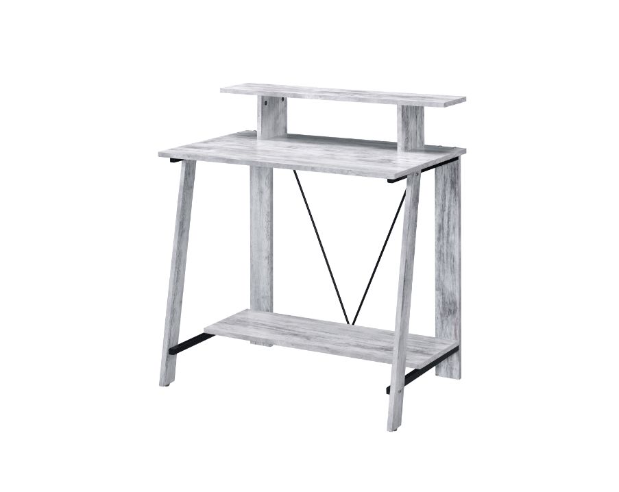 ACME Desks - ACME Nypho Writing Desk, Antique White & Black Finish