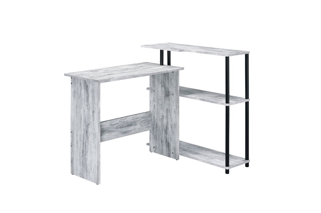 ACME Desks - ACME Ievi Writing Desk, Antique White & Black Finish