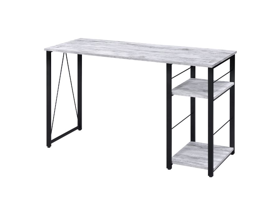 ACME Desks - ACME Vadna Writing Desk, Antique White & Black Finish