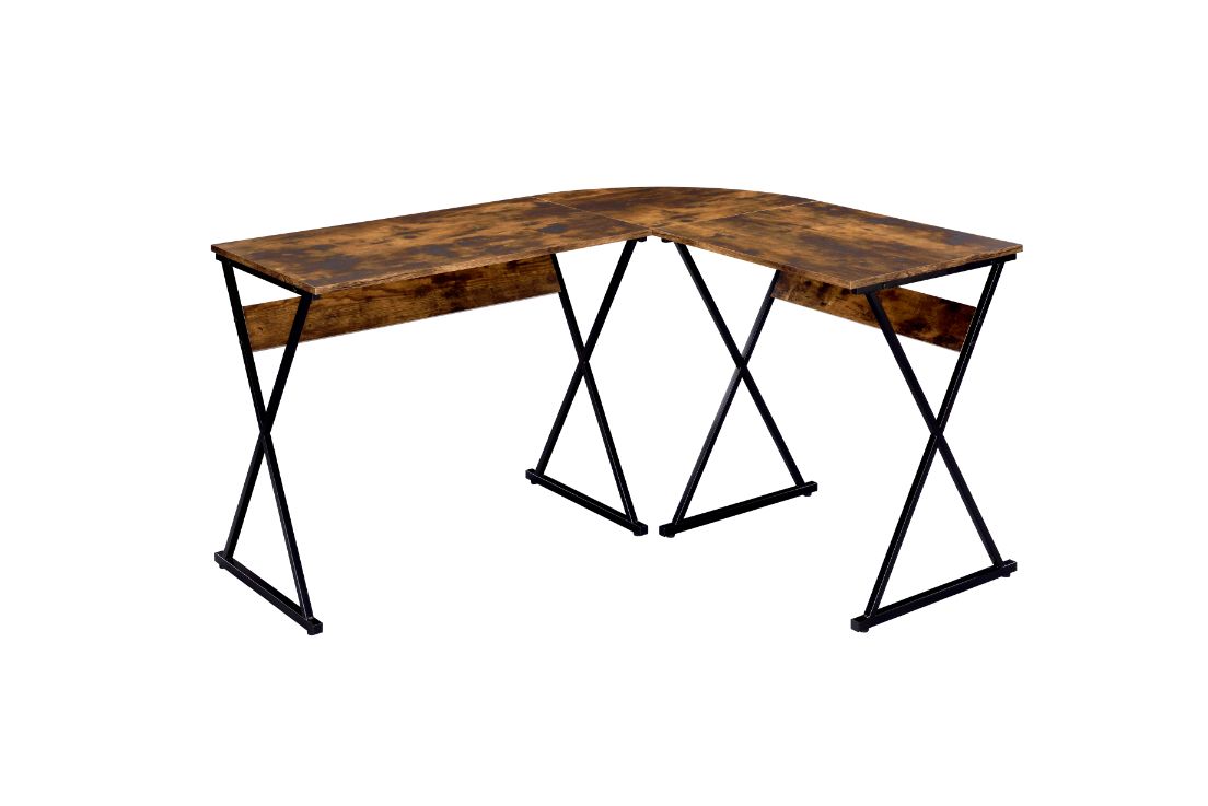 ACME Desks - ACME Zafiri Writing Desk, Weathered Oak & Black Finish