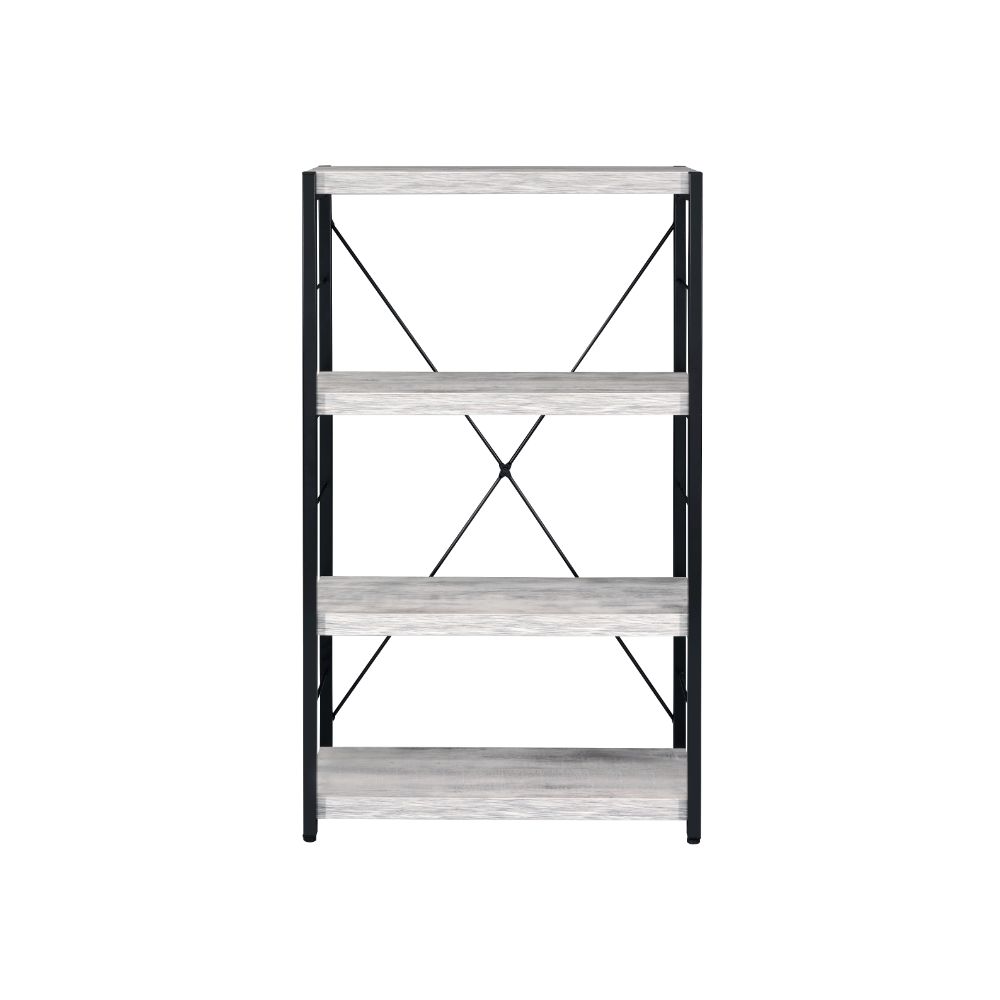 ACME Bookcases & Display Units - ACME Jurgen Bookshelf, Antique White & Black