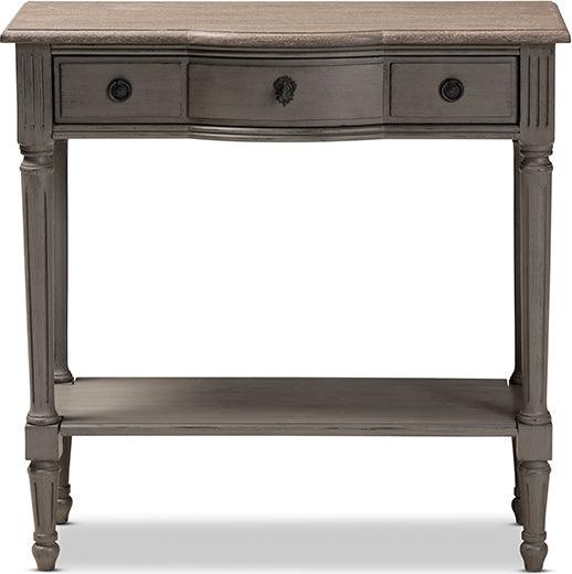 Wholesale Interiors Consoles - Noelle French Provincial Gray Finished 1-Drawer Wood Console Table