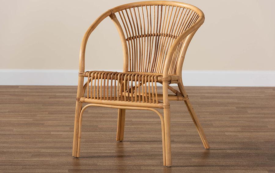 Wholesale Interiors Dining Chairs - Murai Modern Bohemian Natural Brown Rattan Dining Chair