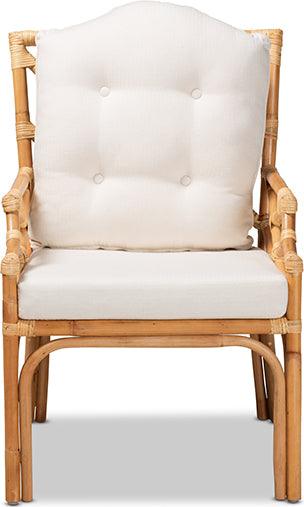 Wholesale Interiors Accent Chairs - Sonia Modern and Contemporary Natural Finished Rattan Armchair