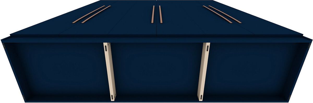 Manhattan Comfort Cabinets & Wardrobes - Gramercy Modern Freestanding Wardrobe Armoire Closet in Tatiana Midnight Blue