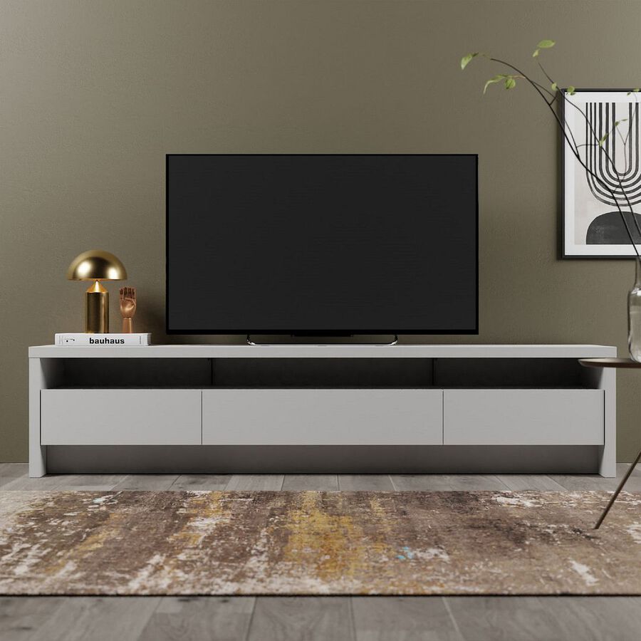 Manhattan Comfort TV & Media Units - Sylvan 85.43 TV Stand in White Matte