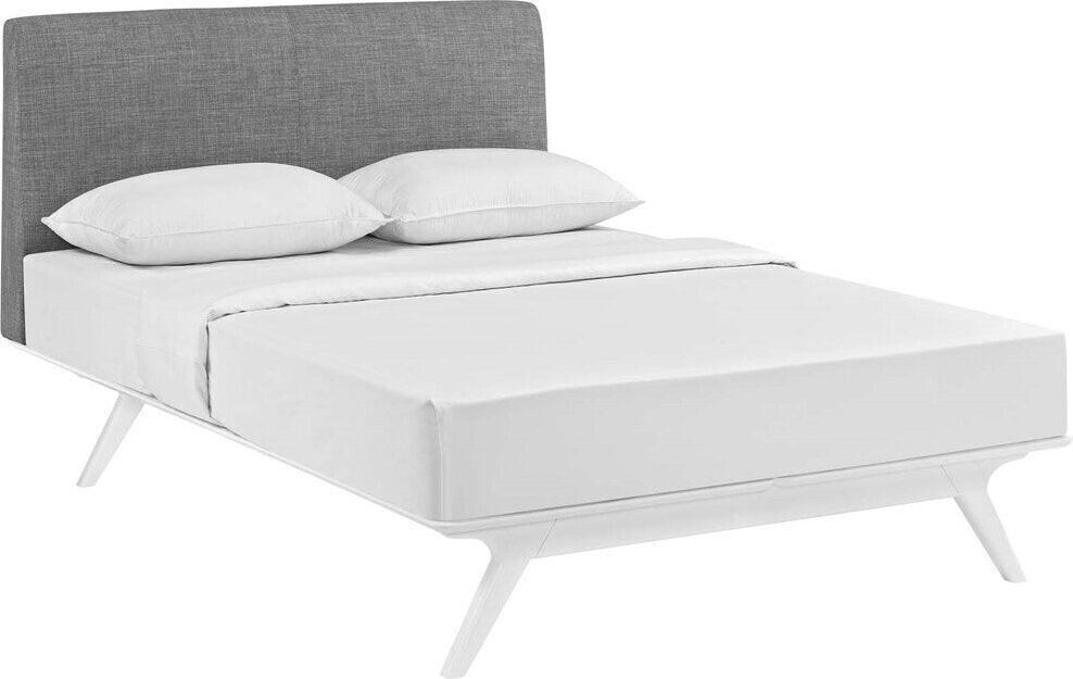 Modway Beds - Tracy Queen Bed White And Gray