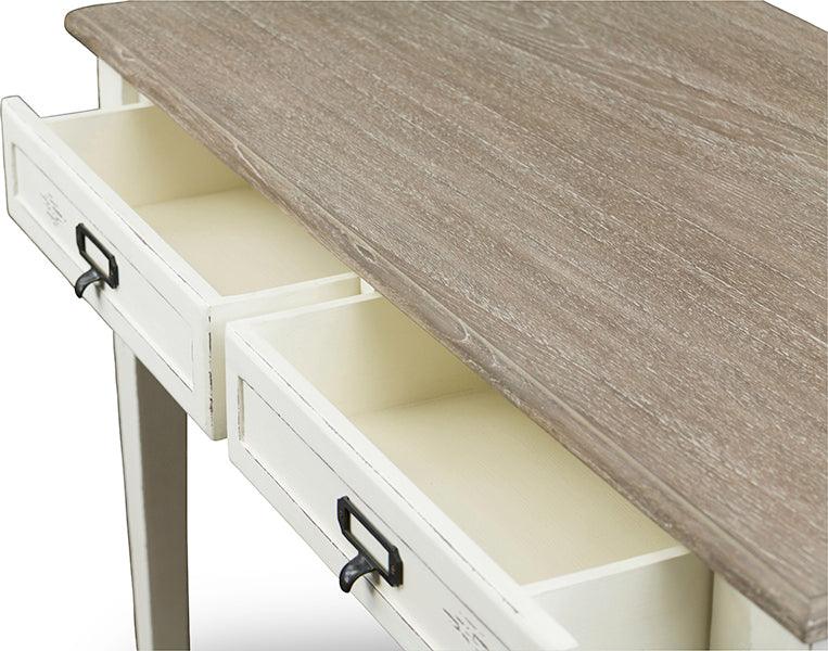 Wholesale Interiors Desks - Dauphine French Accent Writing Desk White & Light Brown