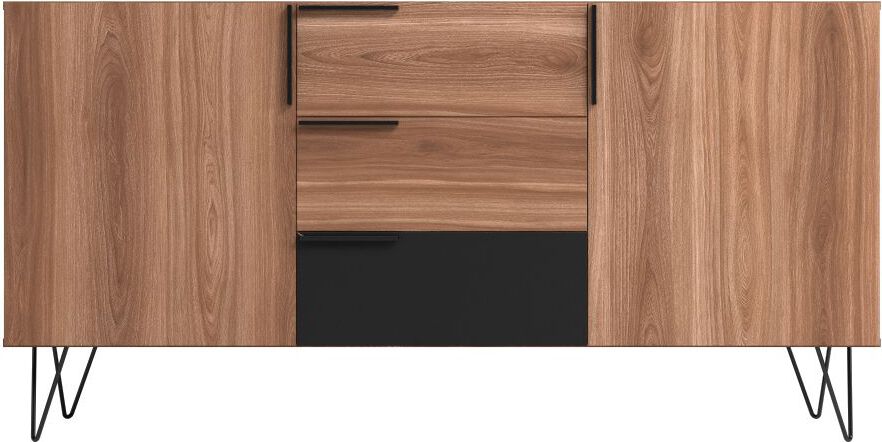 Manhattan Comfort Buffets & Cabinets - Beekman 62.99 Sideboard in Brown and Black