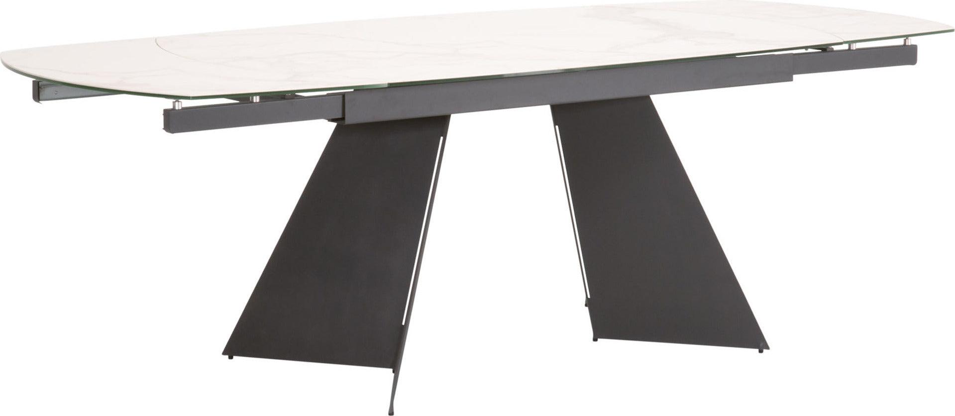 Essentials For Living Dining Tables - Torque Extension Dining Table Matte Dark Gray