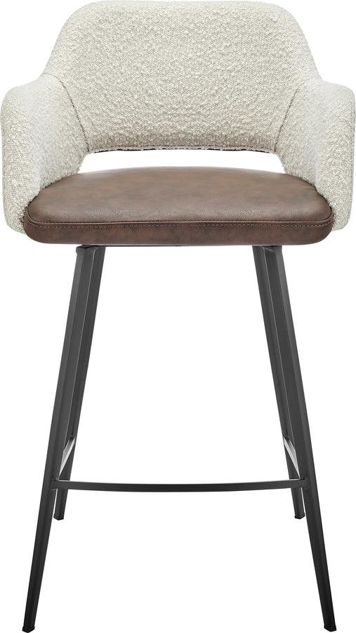 Euro Style Barstools - Desi Swivel Counter Stool Ivory