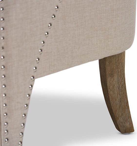 Wholesale Interiors Accent Chairs - Floriane Modern And Contemporary Beige Fabric Upholstered Lounge Chair