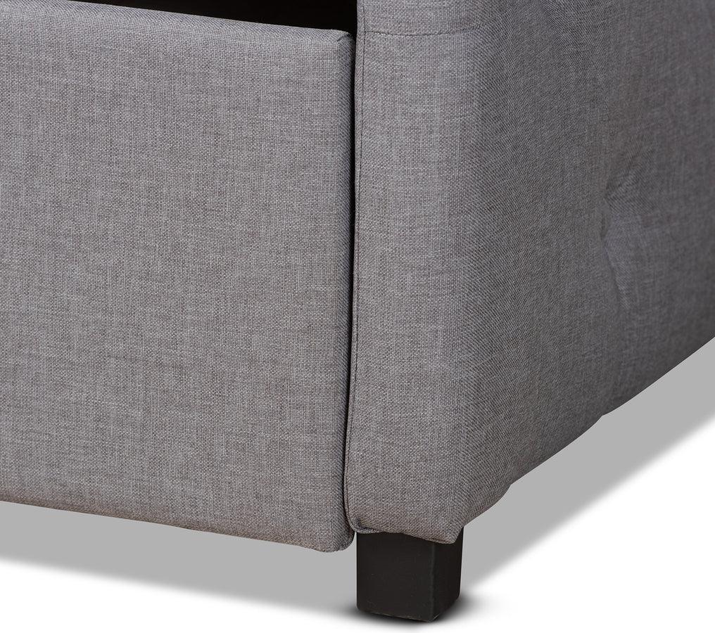 Wholesale Interiors Daybeds - Becker Transitional Grey Fabric Upholstered Queen Size Daybed