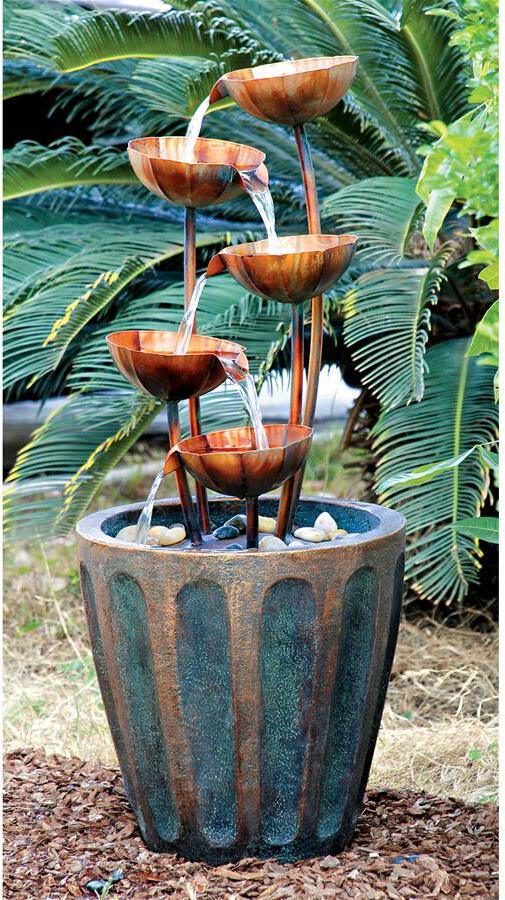 Design Toscano Garden Lovers Gifts - Copper Falls Cascading Garden Fountain