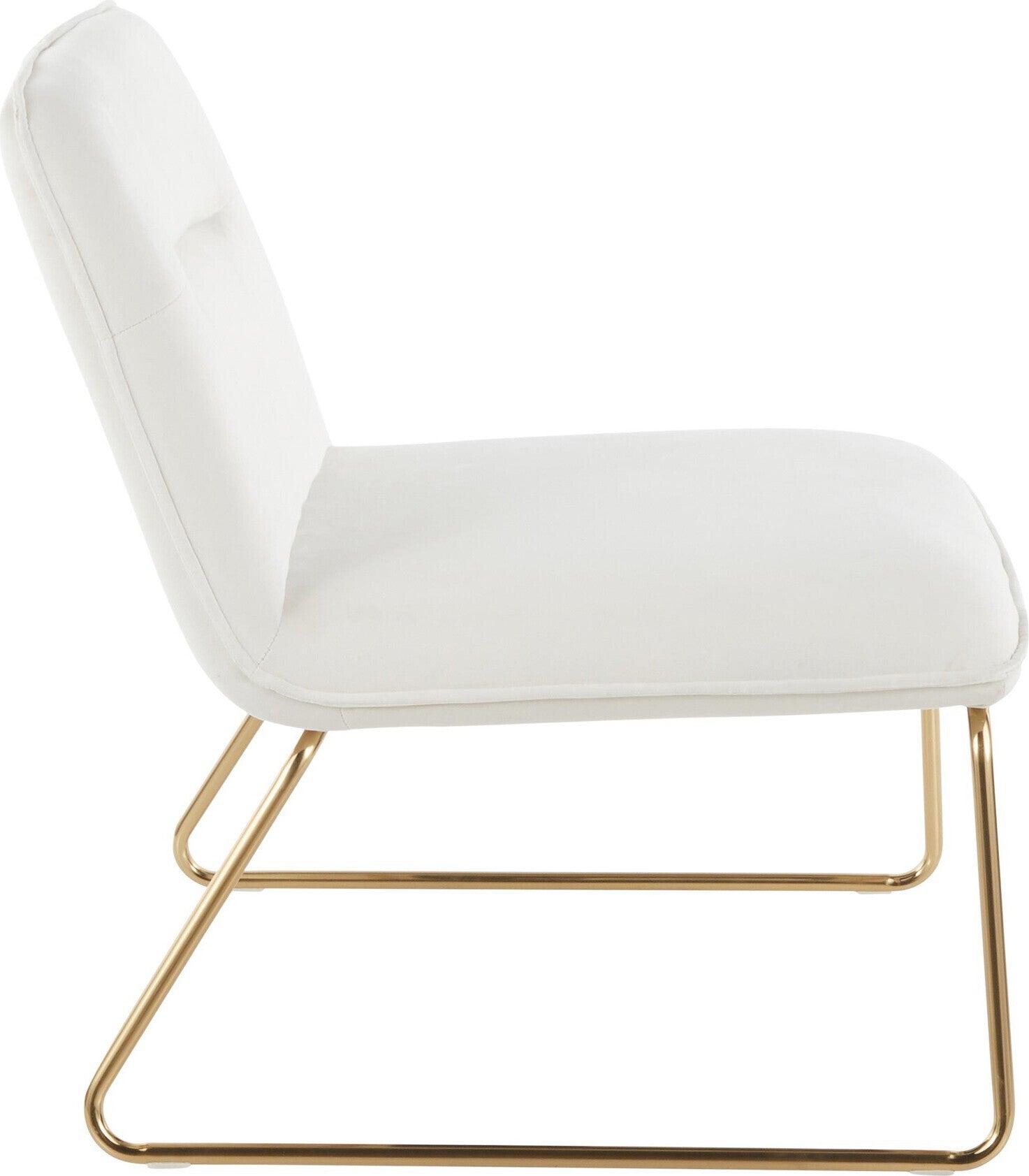 Lumisource Accent Chairs - Casper Accent Chair Gold & Cream