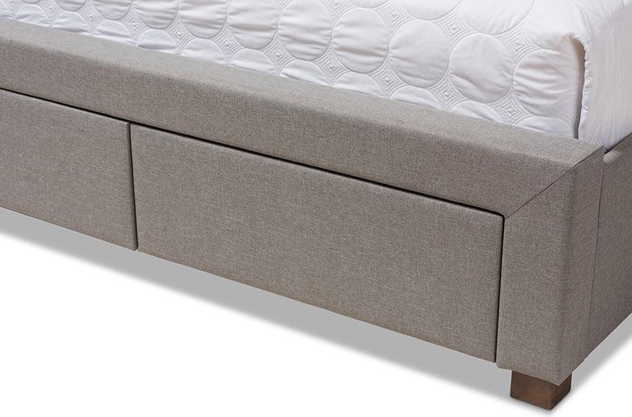 Wholesale Interiors Beds - Aurelie Queen Storage Bed Light Gray
