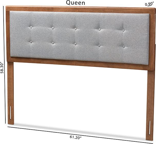 Wholesale Interiors Headboards - Sarine Queen Headboard Gray & Walnut