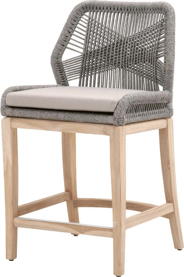 Essentials For Living Outdoor Barstools - Loom Outdoor Counter Stool Platinum
