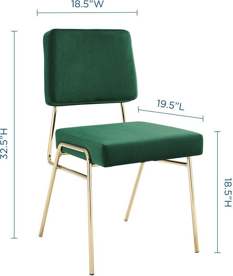 Modway Dining Chairs - Craft Performance Dining Side Chair Gold & Green