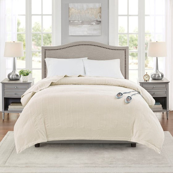 Olliix.com Heated Blankets - Heated Blanket Ivory King