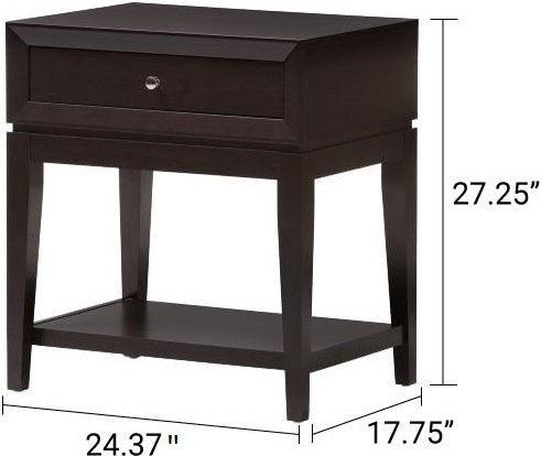 Wholesale Interiors Nightstands & Side Tables - Morgan Nightstand Dark Brown