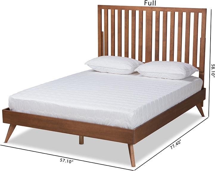 Wholesale Interiors Beds - Saki Full Bed Walnut Brown